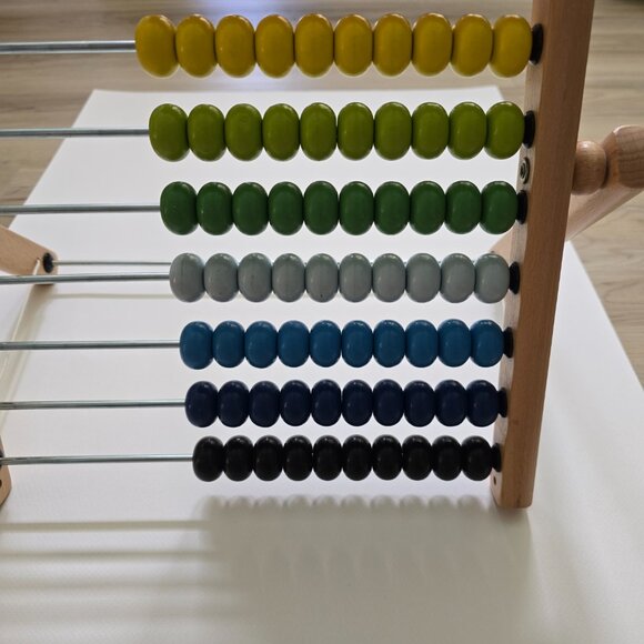 IKEA Mula Wooden Abacus 1990s, Bright rainbow, Fold-Up, Math Elementary Counting - Picture 8 of 14